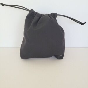 Bottega Veneta Black Dust Bag Pouch Purse Small 6x6 Drawstring Nlon Vintage